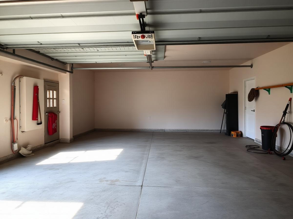 The same garage with the unwanted items removed and hauled away